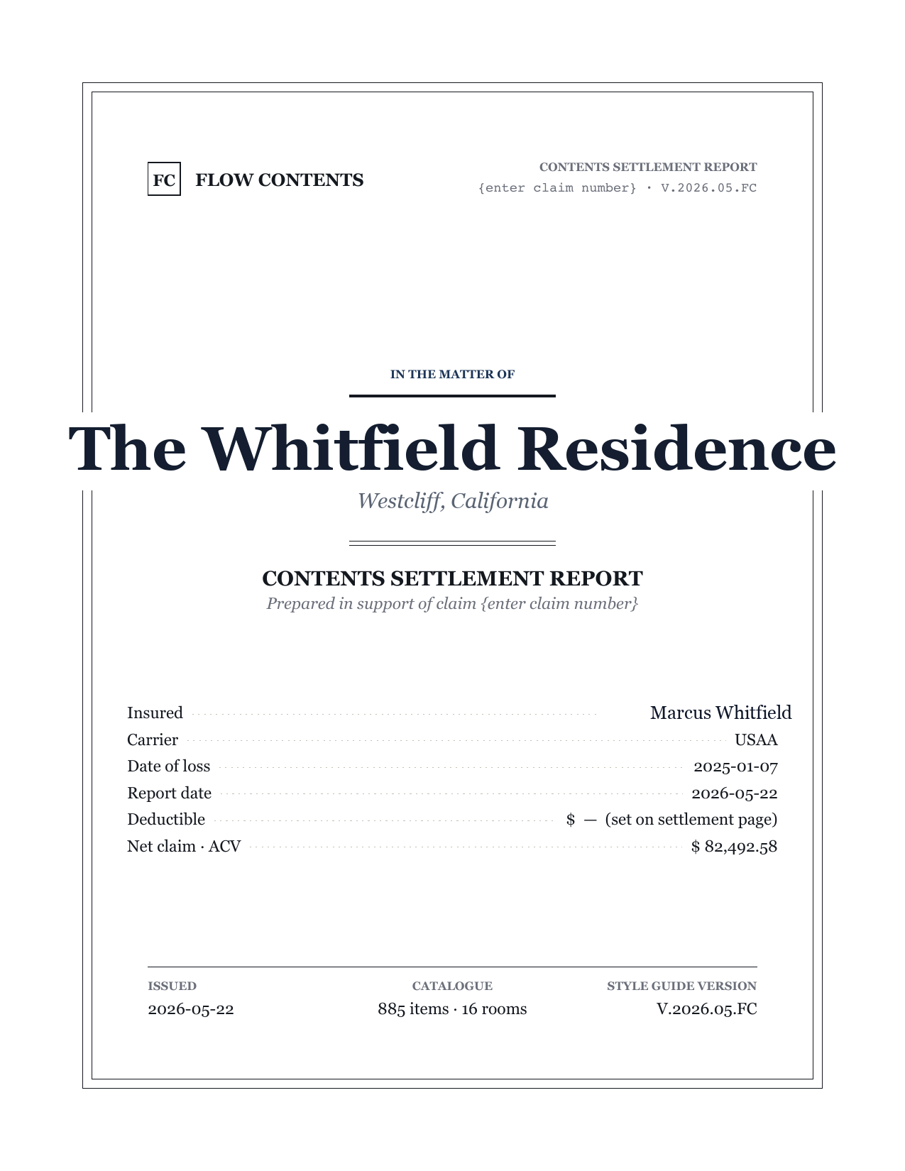 Flow Contents settlement report (PDF)